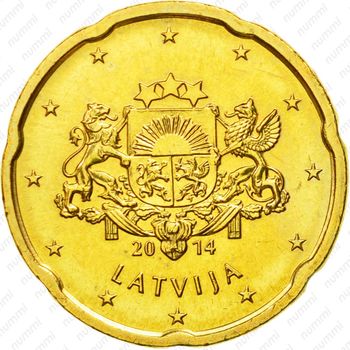 20 евро центов 2014 [Латвия] - Аверс