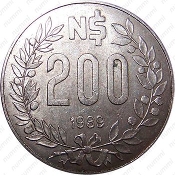 200 новых песо 1989 [Уругвай] - Реверс
