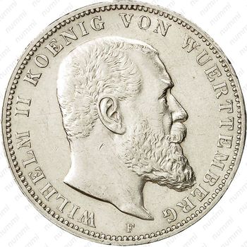 3 марки 1908, F, Вюртемберг [Германия] - Аверс