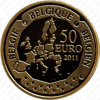 50 евро 2011, Огюст Пикар Бельгия [Бельгия] Proof - Аверс