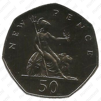 50 новых пенсов 1971 [Великобритания] Proof - Реверс