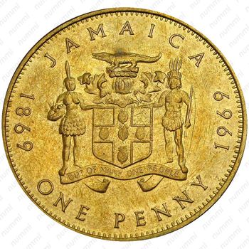 1/2 пенни 1969, 100 лет монетам Ямайки [Ямайка] - Реверс