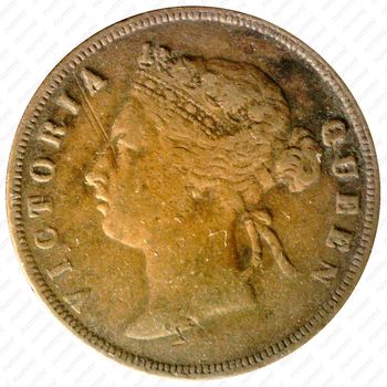 1 цент 1874, Без отметки монетного двора [Малайзия] - Аверс