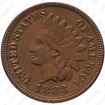 1 цент 1883, Indian Head Cent [США] - Аверс