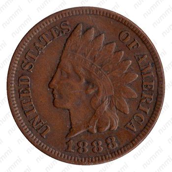1 цент 1888, Indian Head Cent [США] - Аверс
