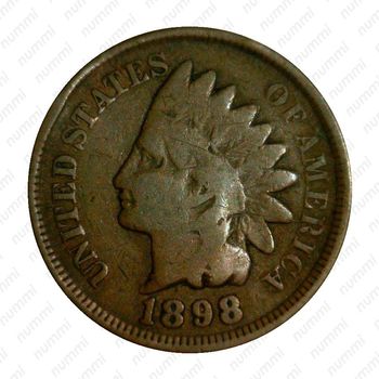 1 цент 1898, Indian Head Cent [США] - Аверс