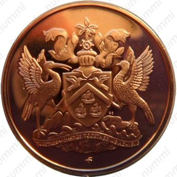 1 цент 1971, FM, знак монетного двора "FM" — The Franklin Mint, США [Тринидад и Тобаго] - Аверс