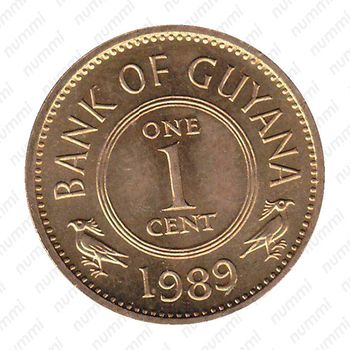 1 цент 1989 [Гайана] - Реверс