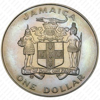 1 доллар 1982, Чемпионат мира по футболу 1982 [Ямайка] - Аверс