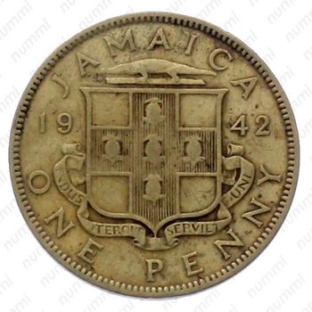 1 пенни 1942 [Ямайка] - Реверс