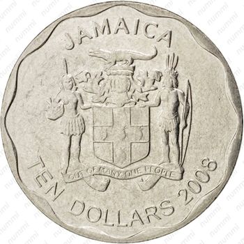10 долларов 2008 [Ямайка] - Аверс