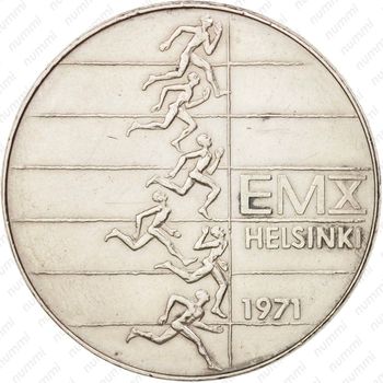 10 марок 1971, X Чемпионат Европы по легкой атлетике [Финляндия] - Реверс