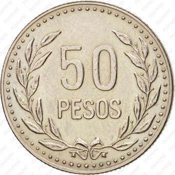 50 песо 1990 [Колумбия] - Реверс