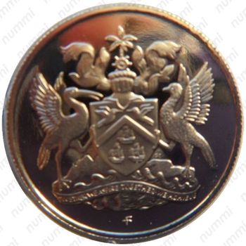 10 центов 1971, FM, знак монетного двора "FM" — The Franklin Mint, США [Тринидад и Тобаго] Proof - Аверс