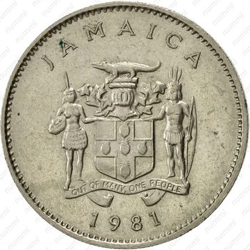 10 центов 1981, без обозначения монетного двора [Ямайка] - Аверс