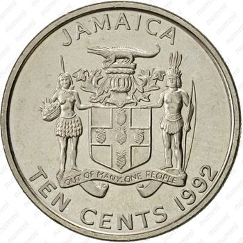 10 центов 1992 [Ямайка] - Аверс