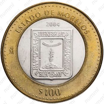 100 песо 2004, Морелос [Мексика] - Реверс