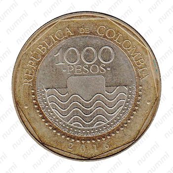 1000 песо 2016 [Колумбия] - Реверс