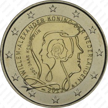 2 евро 2013, 200 лет королевству Нидерланды [Нидерланды] - Аверс