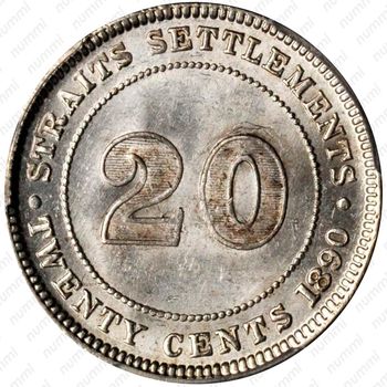 20 центов 1890 [Малайзия] - Реверс
