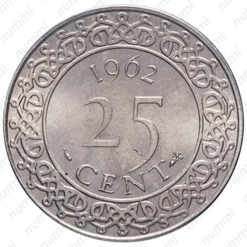 25 центов 1962 [Суринам] - Реверс