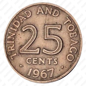 25 центов 1967 [Тринидад и Тобаго] - Реверс