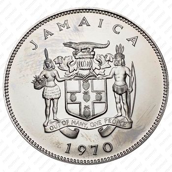 25 центов 1970 [Ямайка] Proof - Аверс