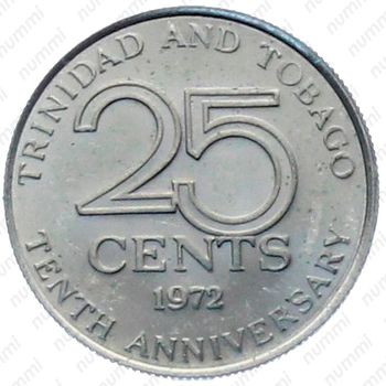 25 центов 1972 [Тринидад и Тобаго] - Реверс