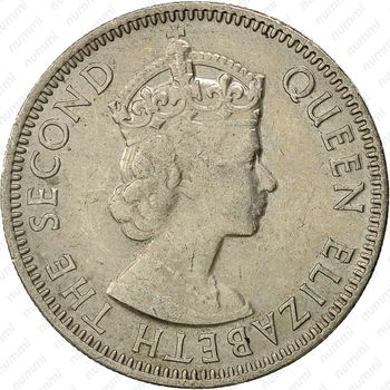 25 центов 1974, Бюст Королевы Елизаветы II [Белиз] - Аверс