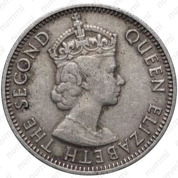 25 центов 1976, Бюст Королевы Елизаветы II [Белиз] - Аверс