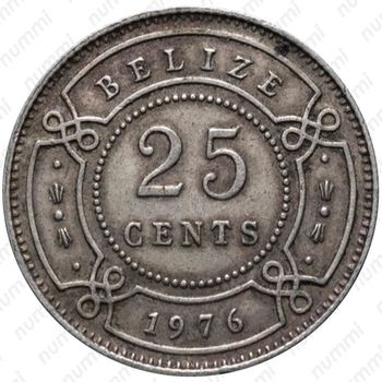 25 центов 1976, Бюст Королевы Елизаветы II [Белиз] - Реверс