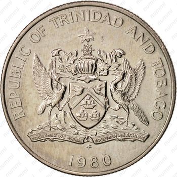 25 центов 1980 [Тринидад и Тобаго] - Аверс