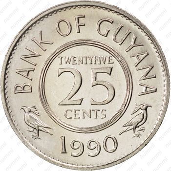 25 центов 1990 [Гайана] - Реверс
