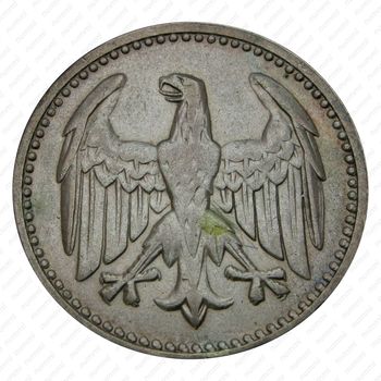 3 марки 1925, D, знак монетного двора "D" — Мюнхен [Германия] - Аверс