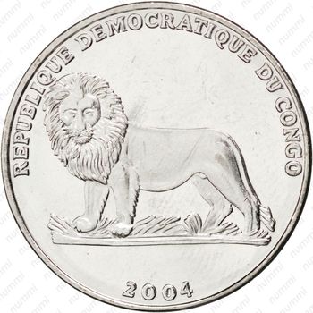 1 франк 2004, Войтыла [Демократическая Республика Конго] - Аверс