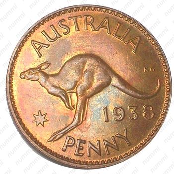 1 пенни 1938 [Австралия] - Реверс