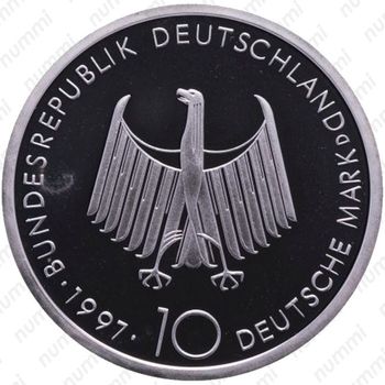 10 марок 1997, D, дизельный двигатель [Германия] Proof - Аверс