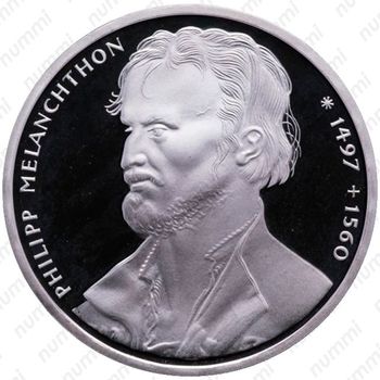 10 марок 1997, D, Меланхтон [Германия] Proof - Реверс