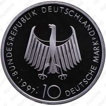 10 марок 1997, F, дизельный двигатель [Германия] - Аверс