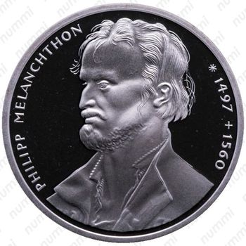 10 марок 1997, F, Меланхтон [Германия] Proof - Реверс