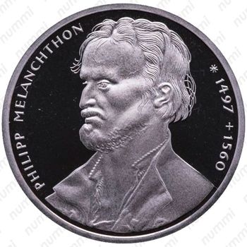 10 марок 1997, G, Меланхтон [Германия] Proof - Реверс