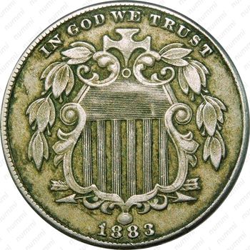 5 центов 1883, щит [США] - Аверс