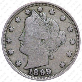 5 центов 1899, Liberty Nickel [США] - Аверс
