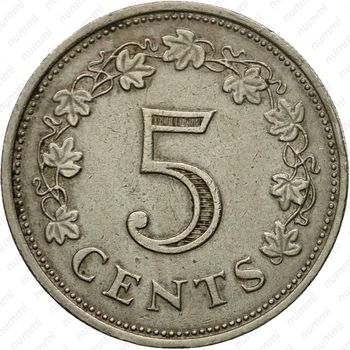5 центов 1972 [Мальта] - Реверс