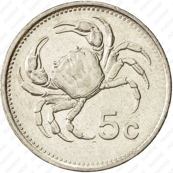 5 центов 1986 [Мальта] - Реверс