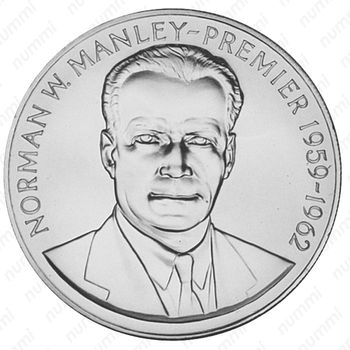 5 долларов 1971, Первый министр Ямайки - Норман Мэнли [Ямайка] Proof - Реверс