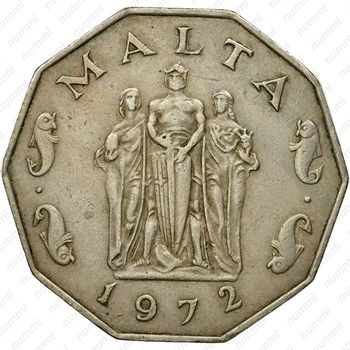 50 центов 1972 [Мальта] - Аверс