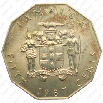 50 центов 1987 [Ямайка] - Аверс