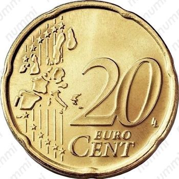 20 евро центов 1999, М - Реверс