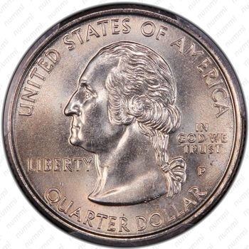 25 центов 1999, Пенсильвания - Аверс